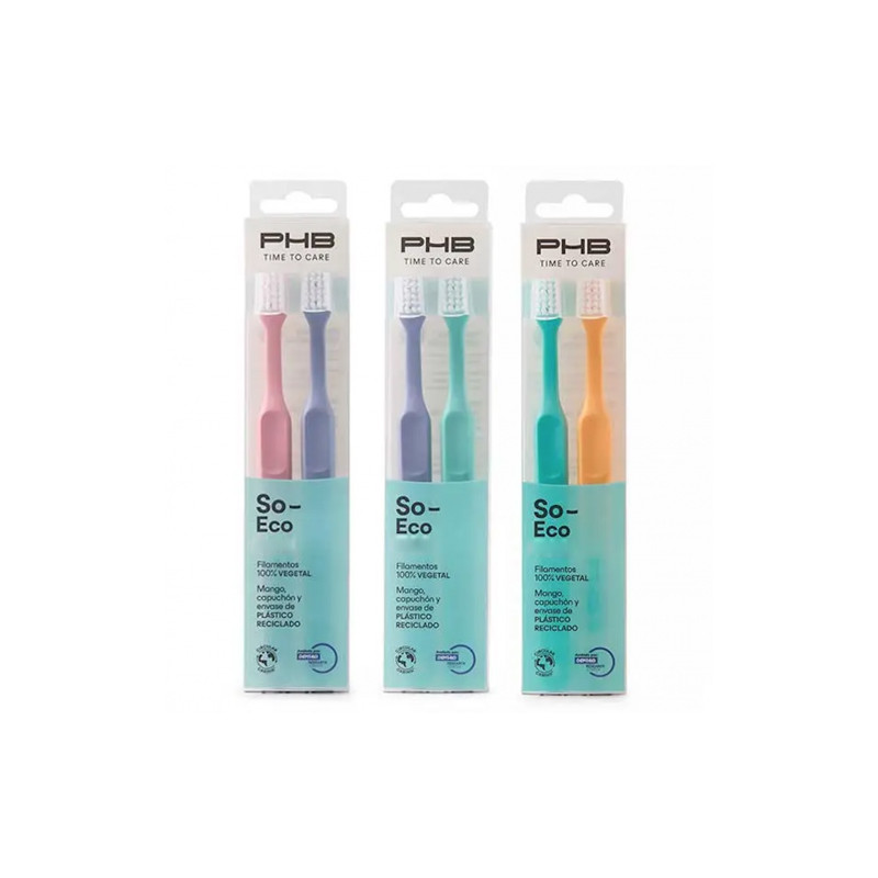 PHB Time To Care So-Eco Cepillo Dental Suave 2 Uds