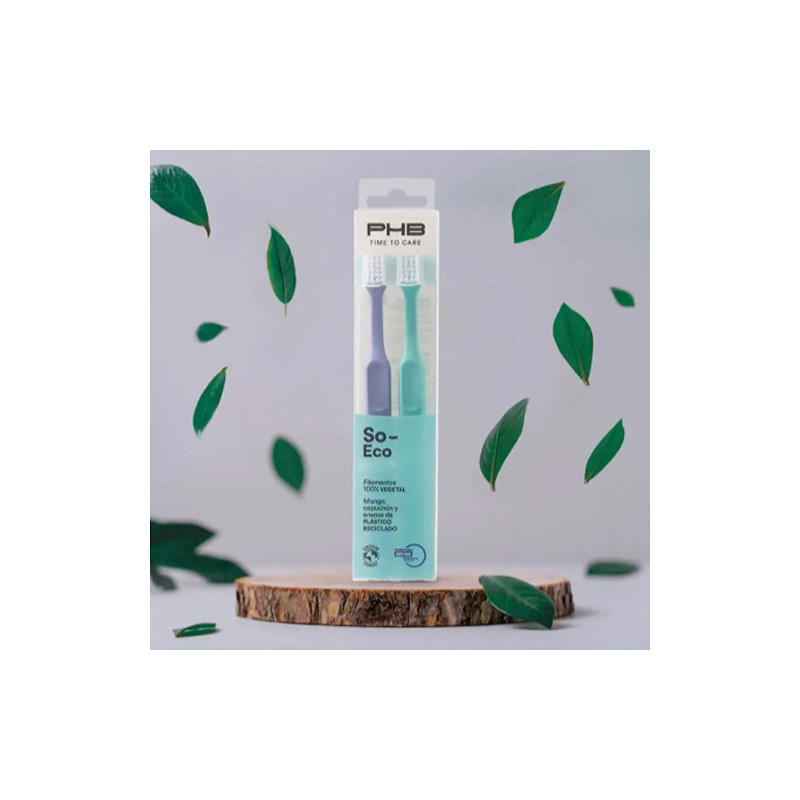 PHB Time To Care So-Eco Cepillo Dental Suave 2 Uds