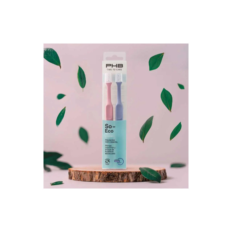 PHB Time To Care So-Eco Cepillo Dental Suave 2 Uds