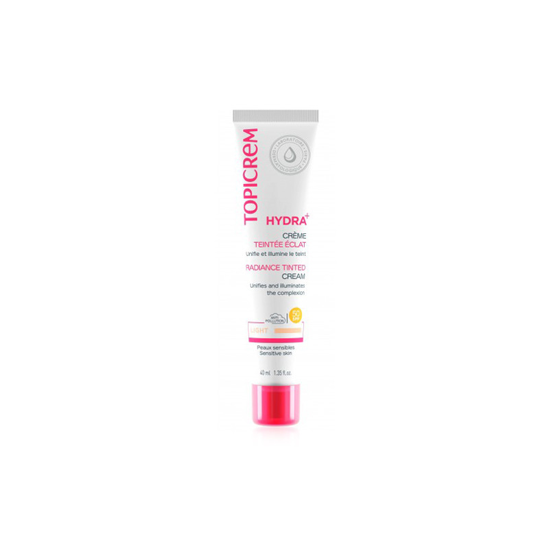 Topicrem Hydra+ Crema Iluminadora Color Claro Spf50 40ml