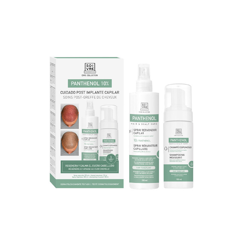 Soivre Panthenol Post Implante Capilar Spray 250ml + Champu 150ml