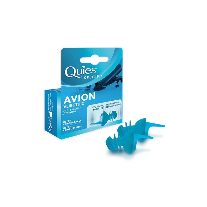 Quies Tapones de Oido Avion Anti-Presion Reutilizables 2 Uds