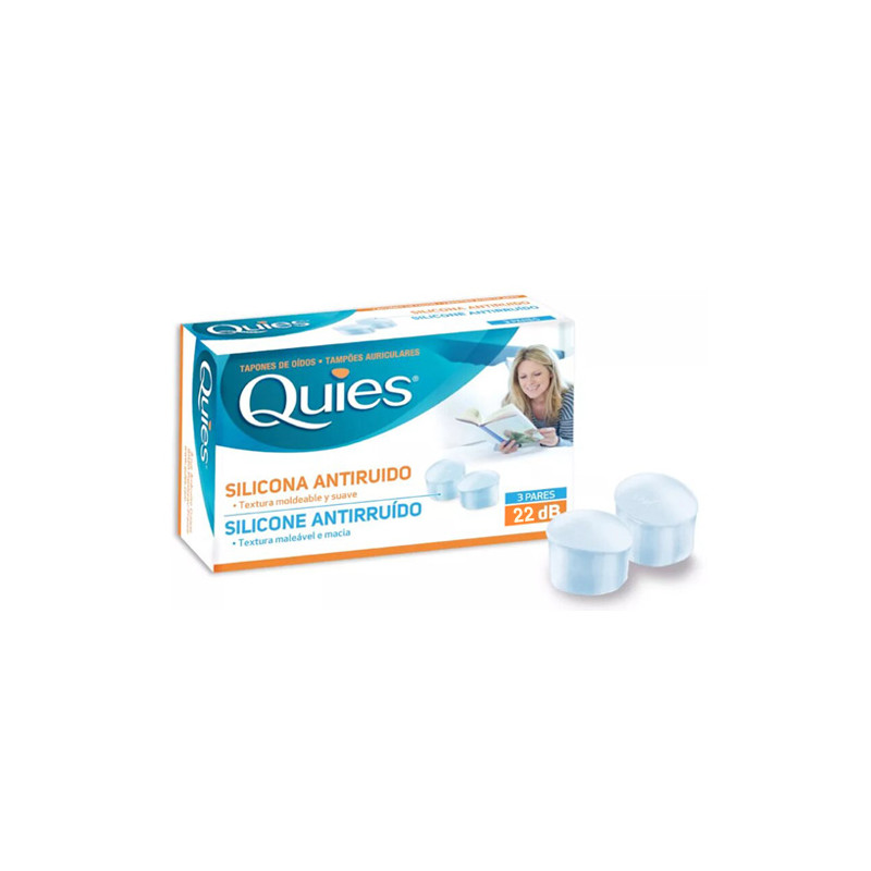 Quies Tapones de Oido Silicona Antiruido 6Uds