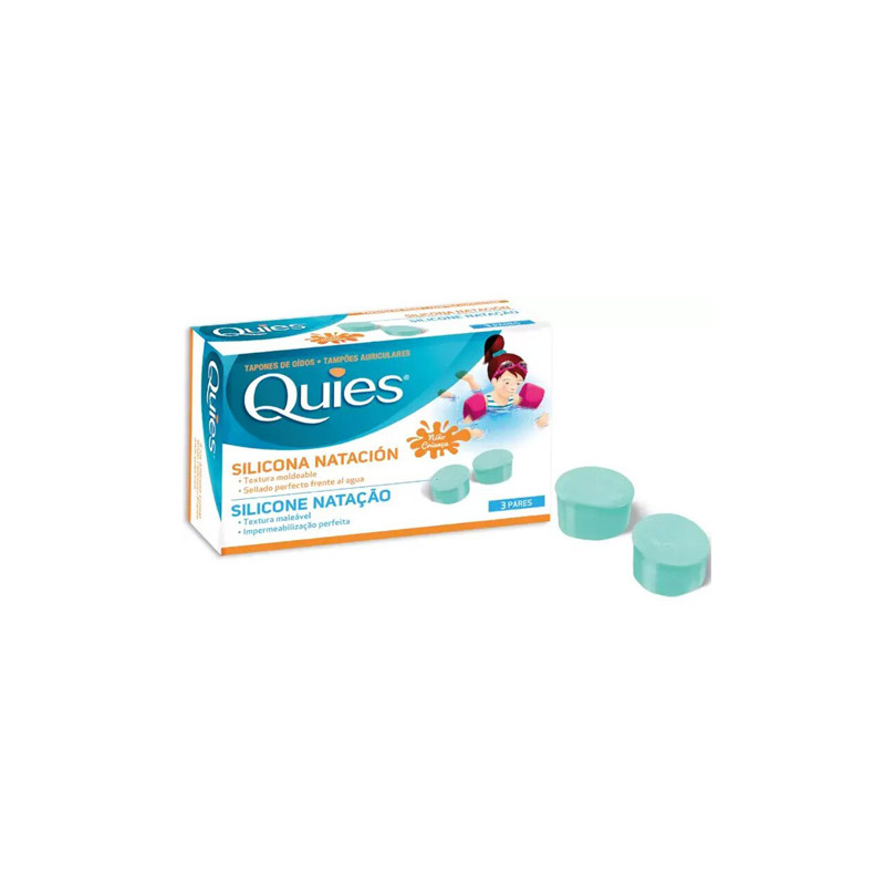 Quies Tapones de Oido Silicona Natacion Niño 6 Uds