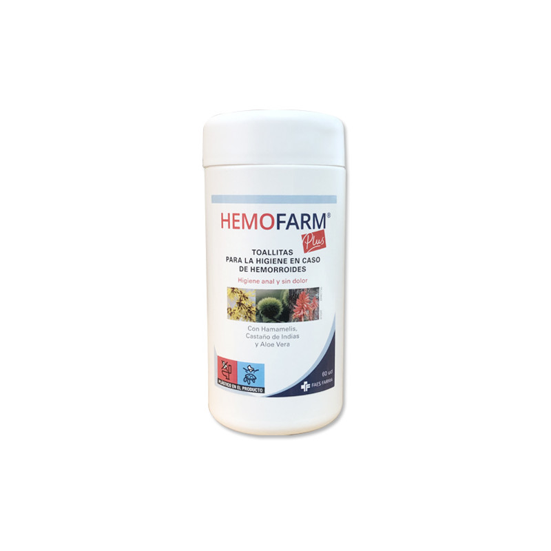 Hemofarm Plus Bote 60 Toallitas