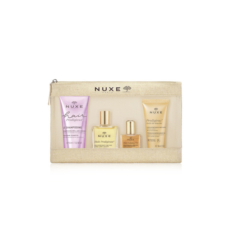 Nuxe Prodigieux Indispensables Viaje Neceser Brillo 4 Productos