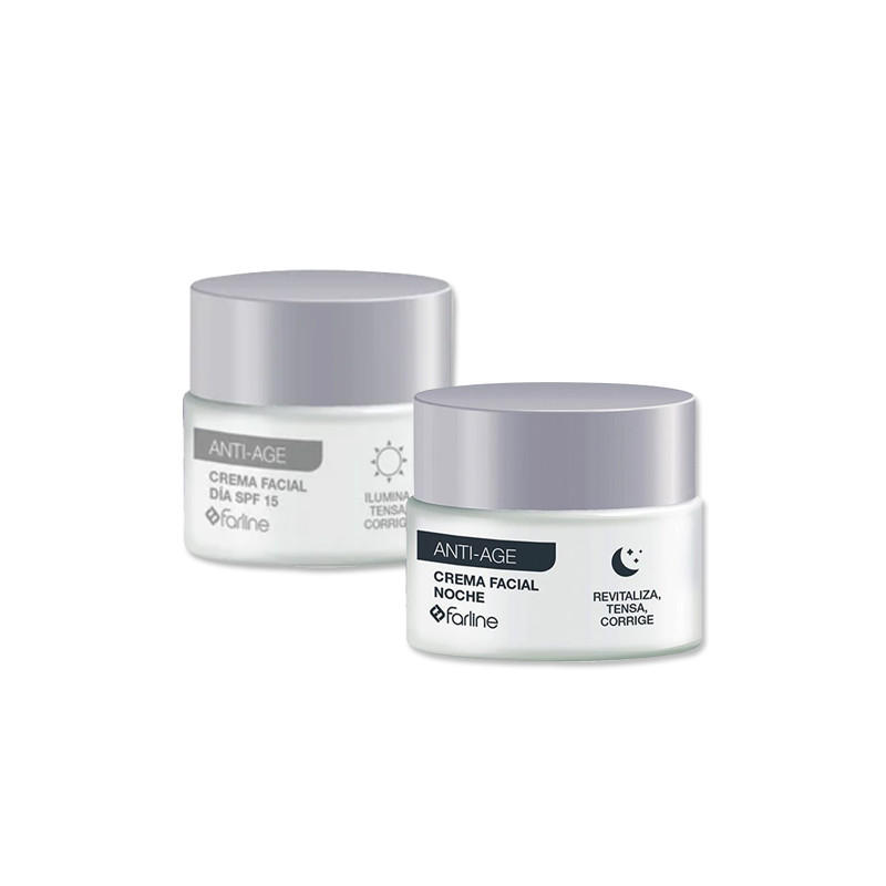 Farline Anti-Age Crema Dia Spf15 50ml + Crema Noche 50ml +Neceser