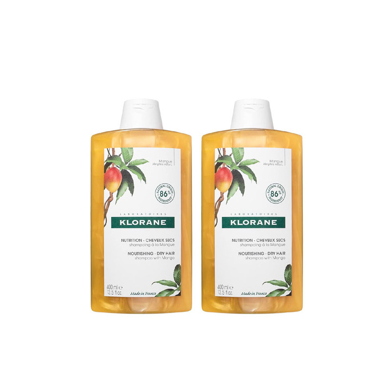 Klorane Champu Nutritivo a la Manteca de Mango Duplo 2x400ml