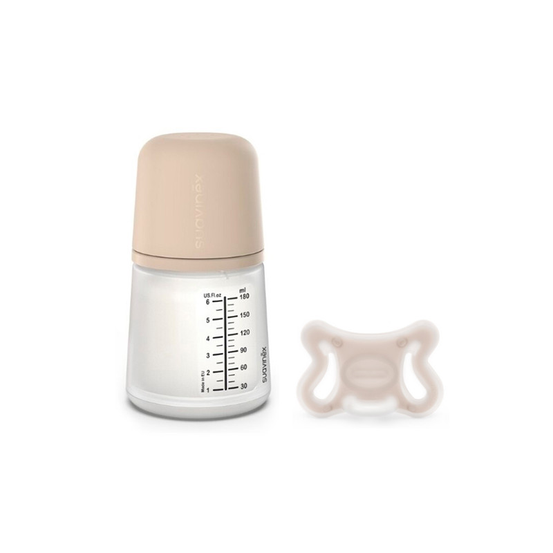 Suavinex Zero Zero Set Inicio Biberon 180ml +Chupete -2-2m Claro
