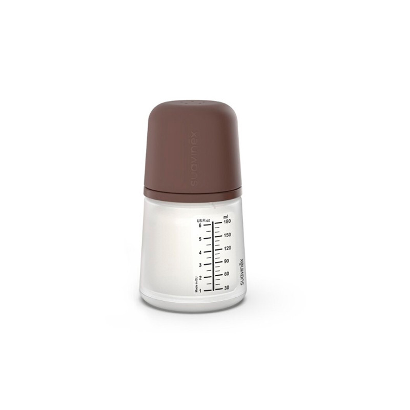 Suavinex Zero Zero Biberon Anticolico F-Lento 0m+ Oscuro 180ml