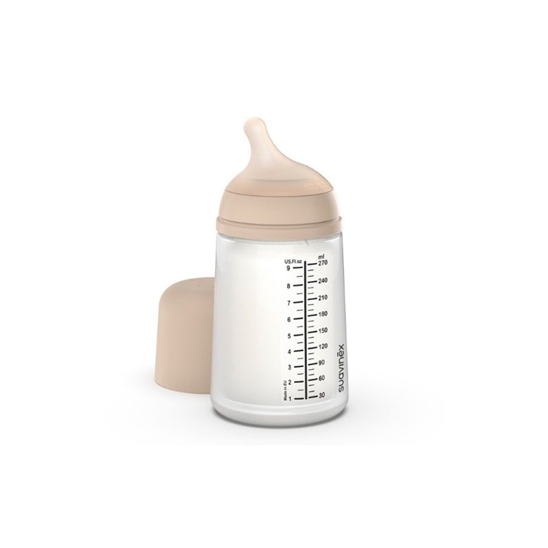 Suavinex Zero Zero Biberon Anticolico F-Medio 3m+ Claro 270ml