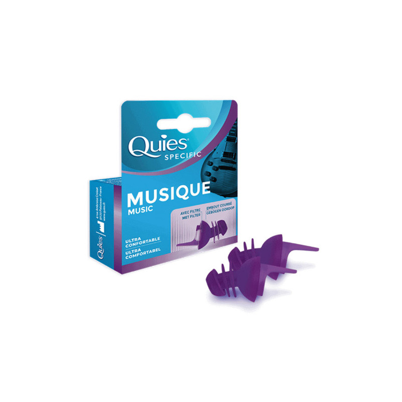 Quies Tapones de Oido Musica Reutilizable 2Uds