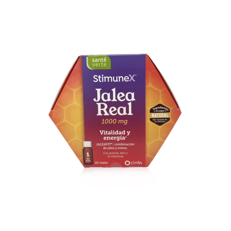 Sante Verte Stimunex Jalea Real 1000mg Vitalidad 20 Viales