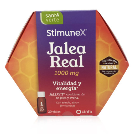 Sante Verte Stimunex Jalea Real 1000mg Vitalidad 20 Viales