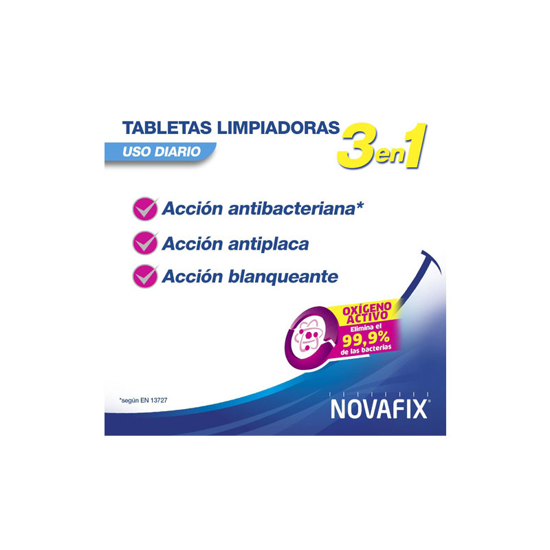 Novafix Tabletas Limpiadoras Protesis Dentales 66 Uds