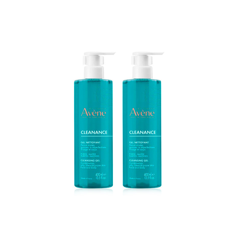 Avene Cleanance Gel Limpiador Duplo 2x400ml