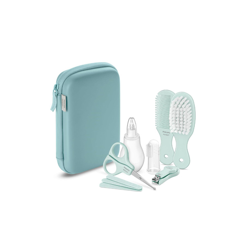 Avent Kit Cuidado del Bebe Neceser Turquesa 9 Accesorios