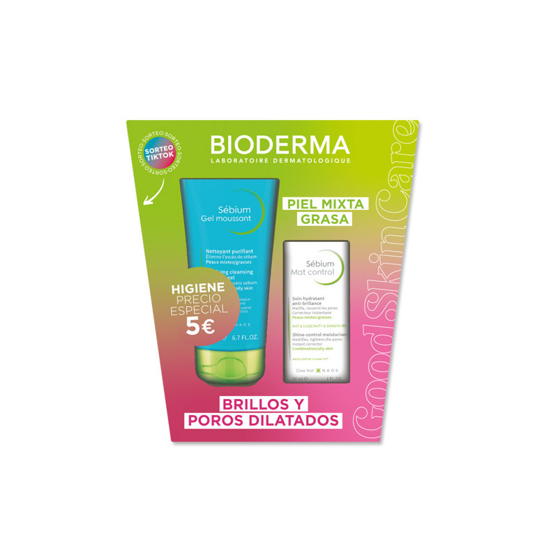 Bioderma Sebium Mat Control 30ml + Gel Limpiador 200ml