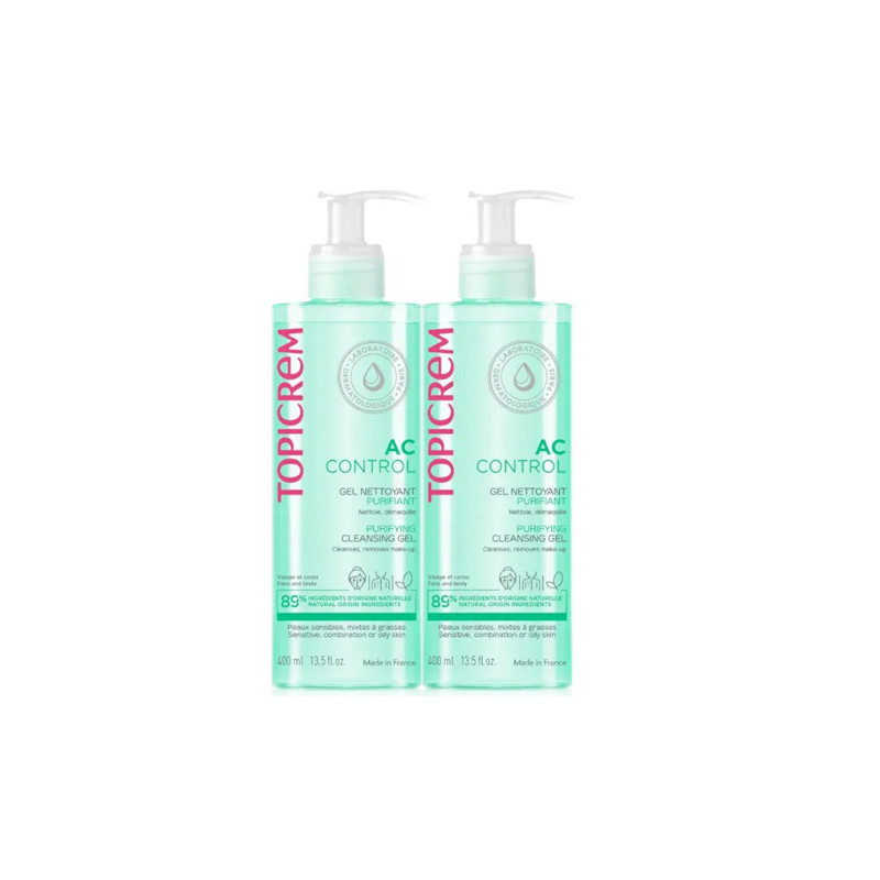 Topicrem AC Gel Limpiador Purificante Duplo 2x400ml