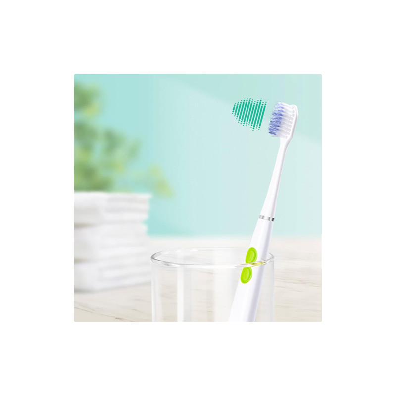 Gum Sonic Daily Cepillo Dental a Pilas Suave Blanco-Negro 2Uds