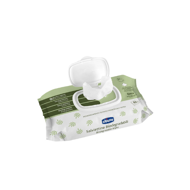 Chicco Toallitas Biodegradables Duplo 2x60Uds