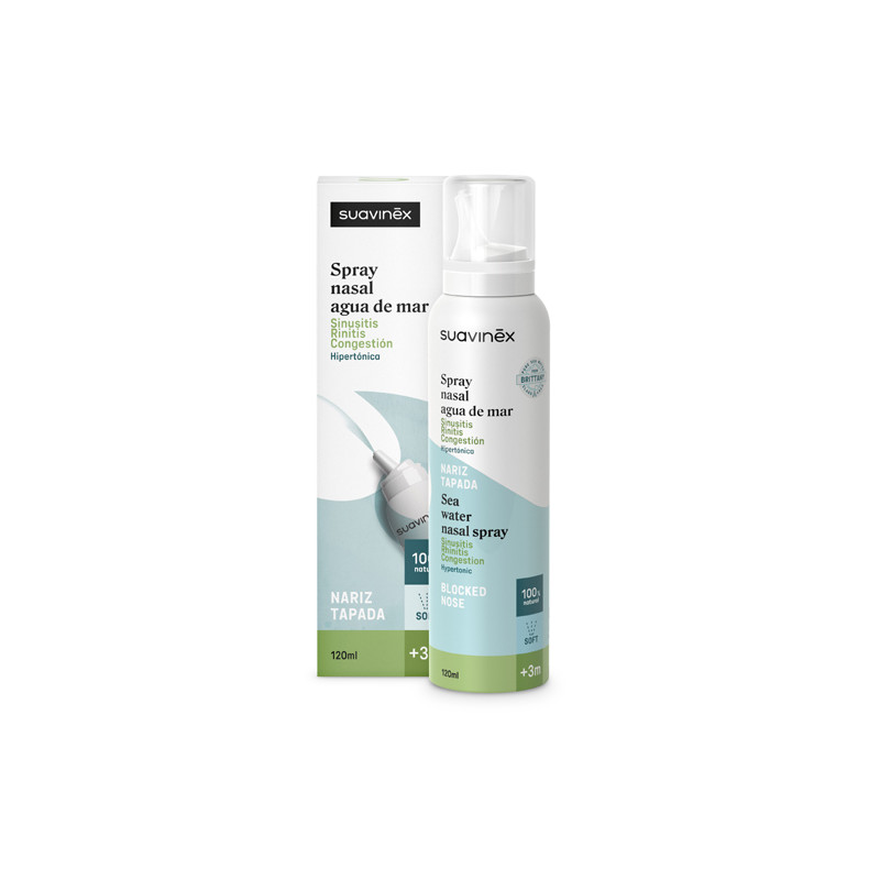 Suavinex Spray Nasal Agua de Mar Hipertonica 3m+ 120ml