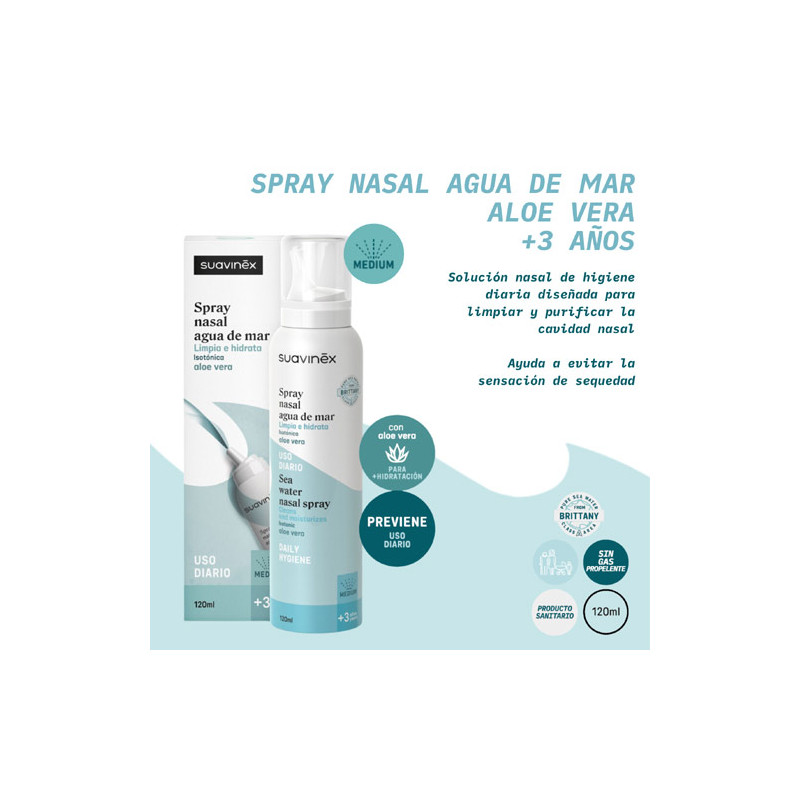 Suavinex Spray Nasal Agua de Mar Isotonica 3Años+ 120ml