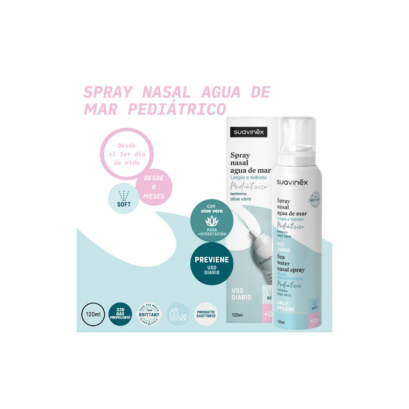 Suavinex Spray Nasal Agua de Mar Isotonica Pediatrico 0m+ 120ml