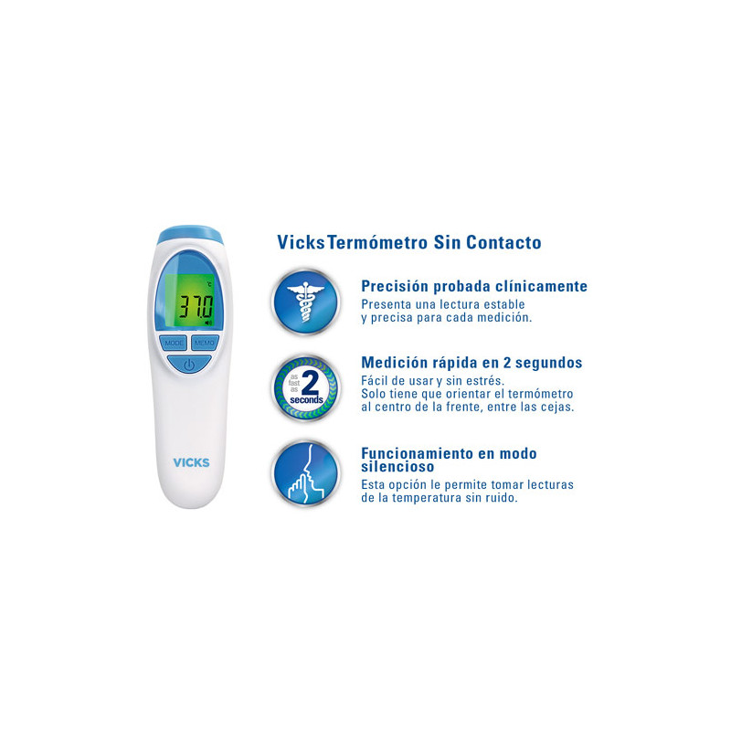 Vicks Termometro Infrarrojos sin Contacto