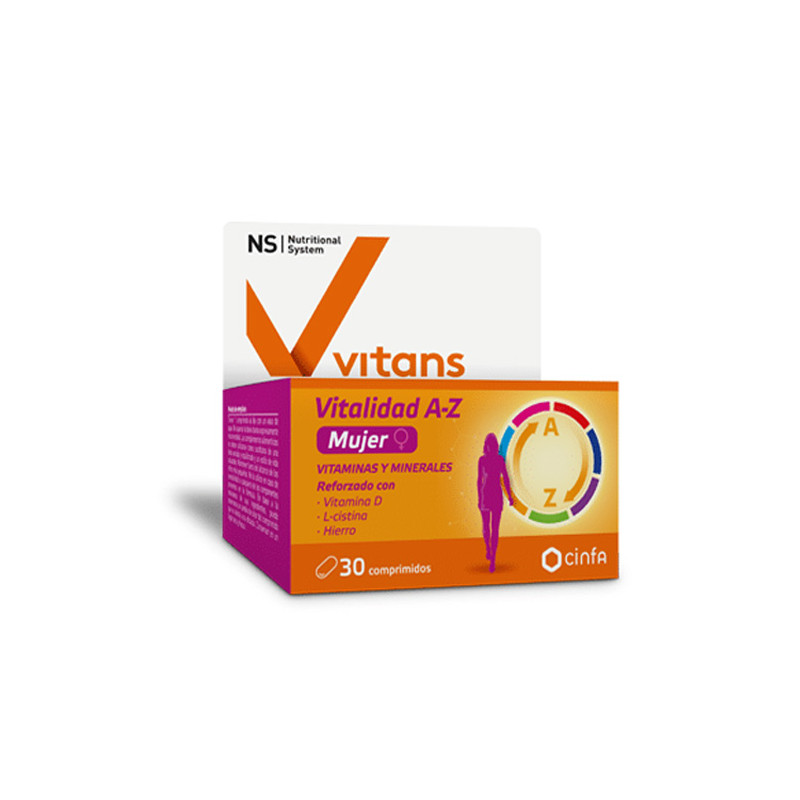 Nutritional System Vitans Vitalidad A-Z Mujer 30Comp