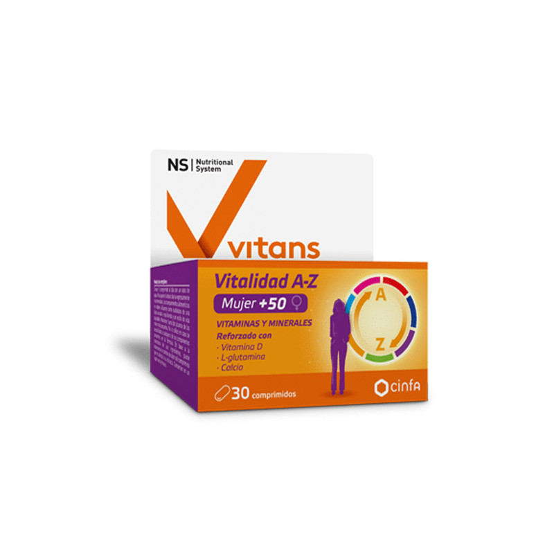 Nutritional System Vitans Vitalidad A-Z Mujer 50+ 30Comp