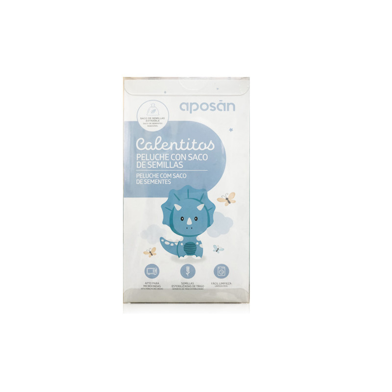 Aposan Calentitos Peluche Dinosaurio con Saco de Semillas