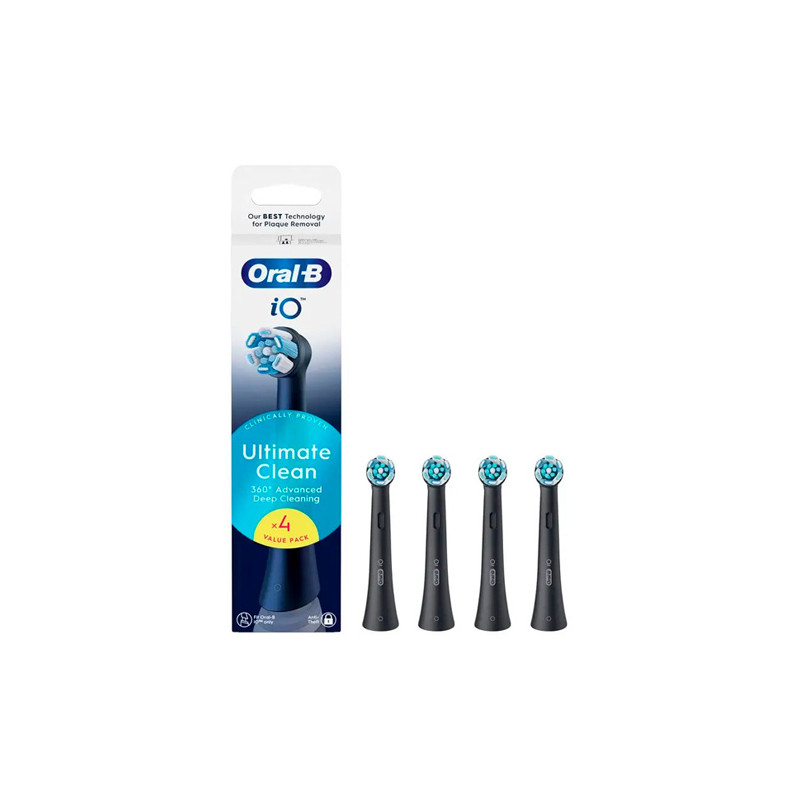 Oral-B iO Recambio Cepillo Electrico Ultimate Clean Negro 4Uds