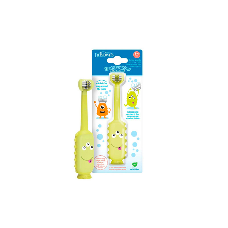 Dr Browns Cepillo Dental Infantil Monstruo Amarillo 1-4Años