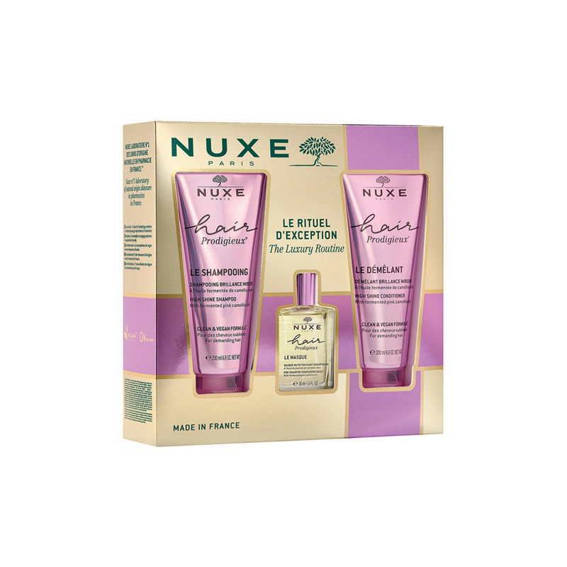 Nuxe Hair Prodigieux Mascarilla 30ml +Champu 200ml +Acond 200ml