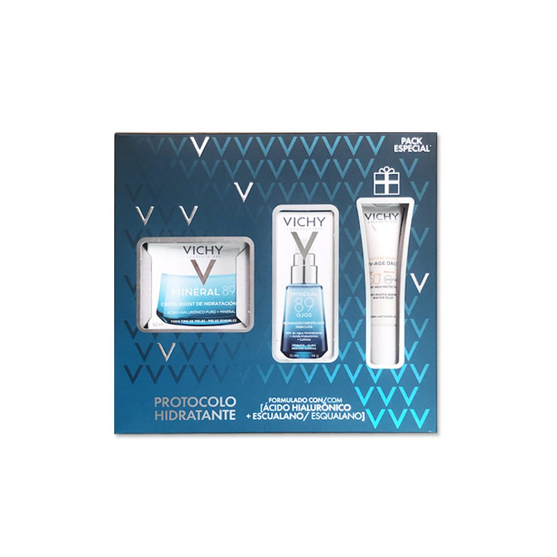 Vichy Mineral 89 Crema 50ml + C. Ojos 50ml + UV-Age Spf50+ 15ml