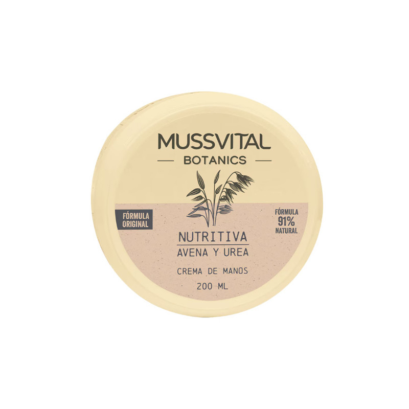 Mussvital Botanics Nutritiva Crema Manos Avena y Urea 200ml