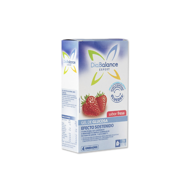 DiaBalance Expert Gel de Glucosa Efecto Sostenido Fresa 4Uds