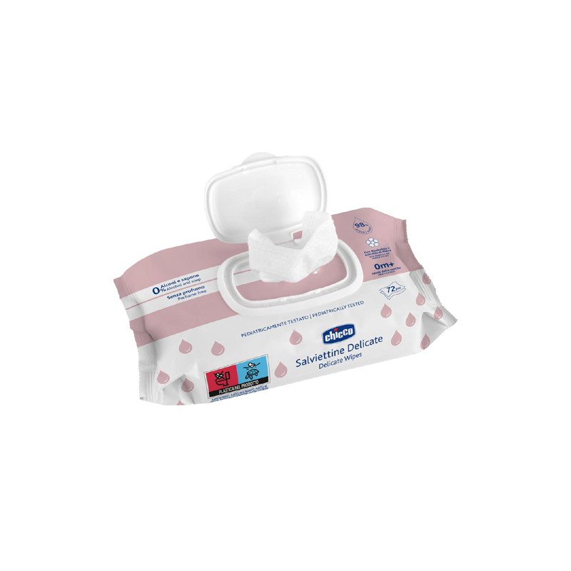 Chicco Toallitas Delicadas con Tapa Tripo 3x72Uds