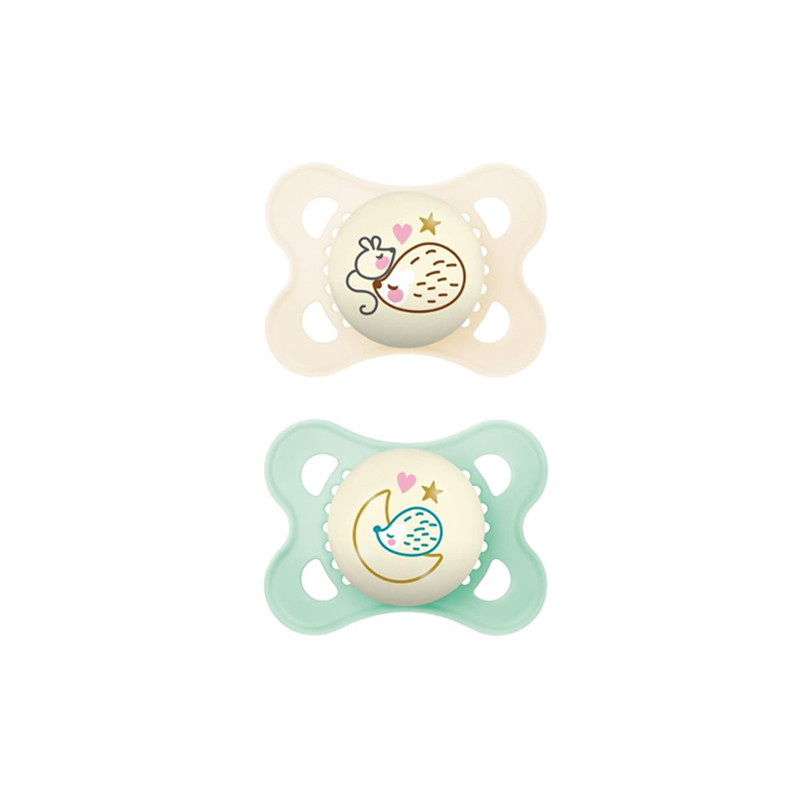 Mam Original Night Chupete Nocturno Azul-Beige 2-6m 2Uds