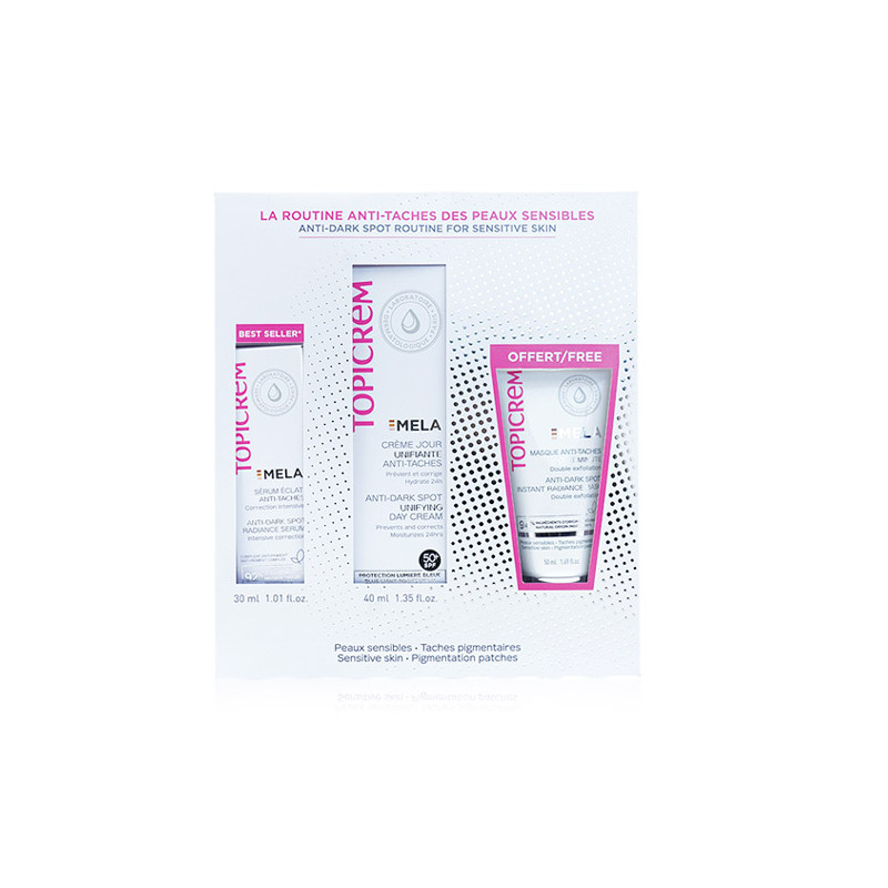Topicrem Mela Serum 30ml + Crema Dia Sf50+ 40ml + Mascarilla 50ml