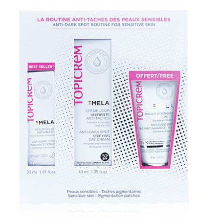 Topicrem Mela Serum 30ml + Crema Dia Sf50+ 40ml + Mascarilla 50ml