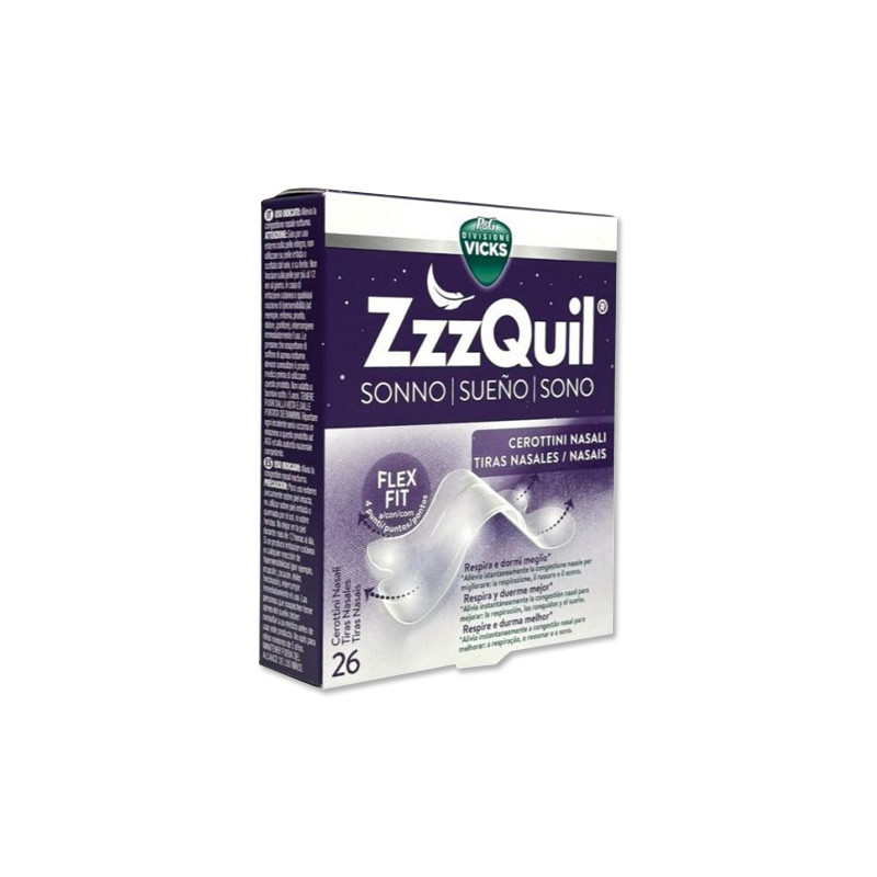 Vicks Zzzquil Sueño Tiras Nasales 26Uds