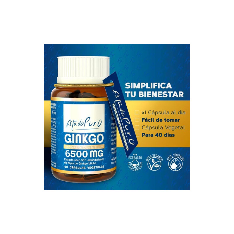 Estado Puro Ginkgo Maxima Concentracion 6500mg 40Caps