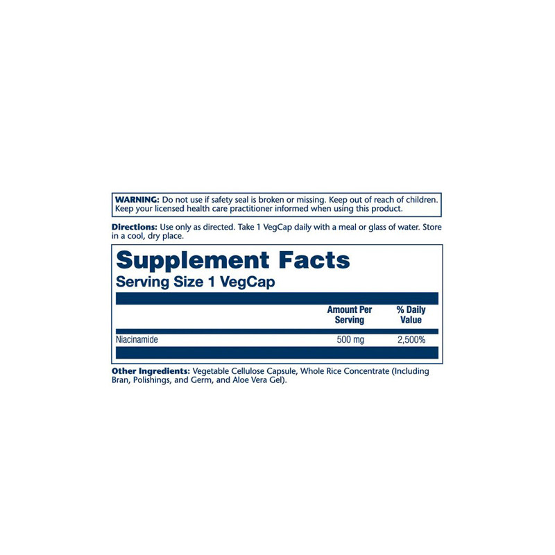 Solaray Niacinamide 500mg 100Caps