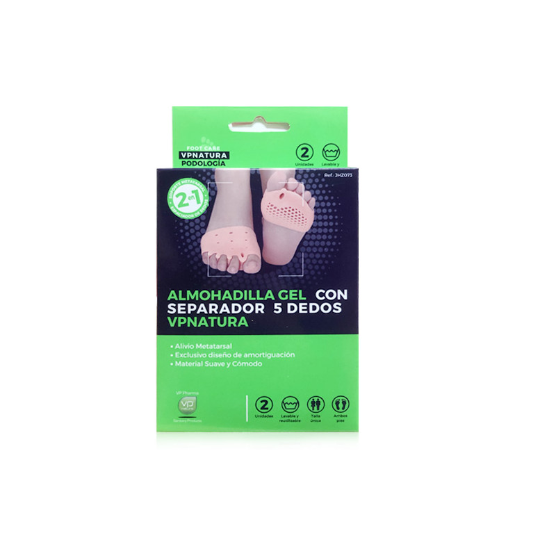 VP Natura Almohadilla Gel con Separador 5 Dedos 2Uds