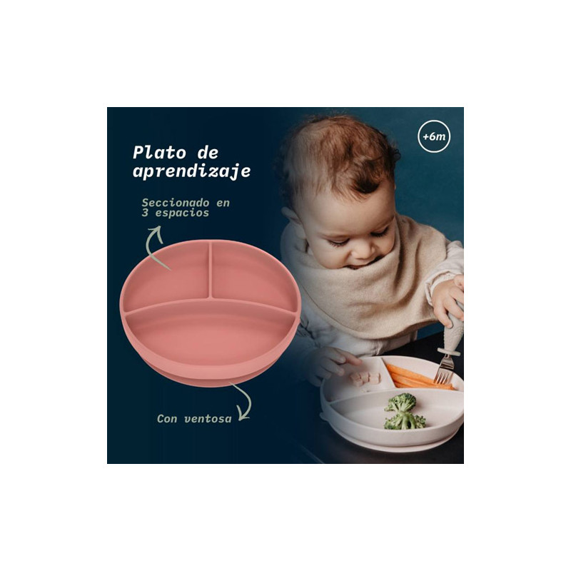 Suavinex Selection Plato Silicona Aprendizaje Divisiones Verde