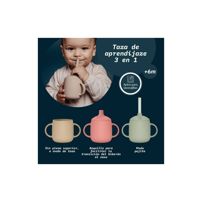 Suavinex Selection Taza Silicona Aprendizaje 3en1 Beige