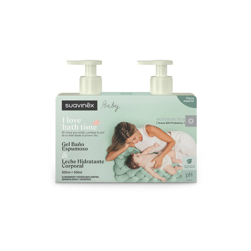 Suavinex Gel Baño Espumoso 500ml + Leche Hidratante 500ml