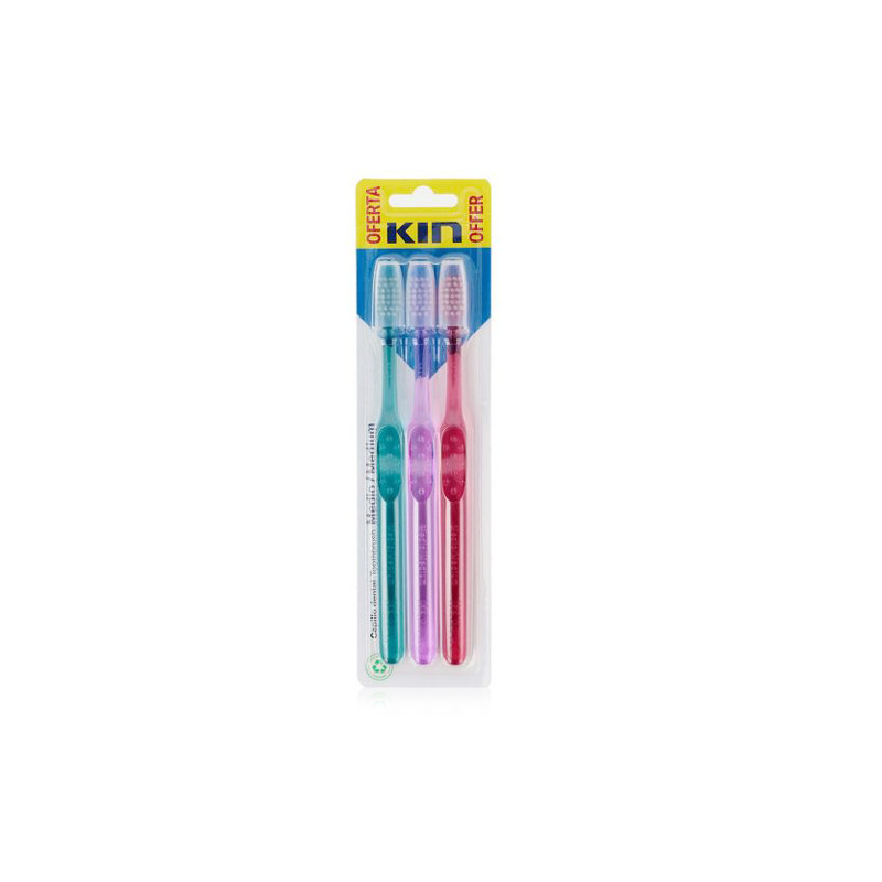 Kin Cepillo Dental Medio 3Uds